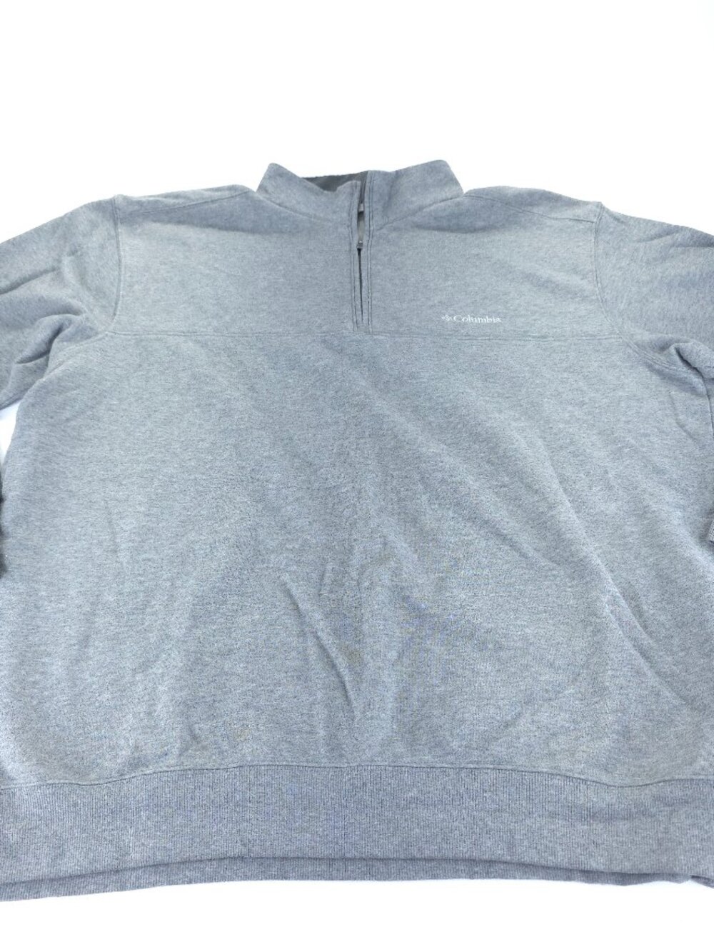 COLUMBIA Mens Hart Mountain II Quarter 1/4 Zip Sweatshirt Gray 2XL